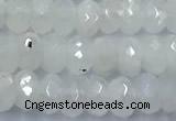 CMS2121 15 inches 4*6mm faceted rondelle white moonstone beads