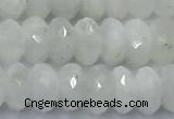 CMS2122 15 inches 6*8mm faceted rondelle white moonstone beads