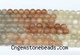 CMS2165 15 inches 6mm round rainbow moonstone beads