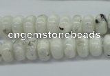 CMS218 15.5 inches 6*10mm rondelle white moonstone gemstone beads