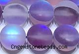 CMS2183 15 inches 6mm, 8mm, 10mm & 12mm round matte synthetic moonstone beads