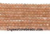 CMS2251 15 inches 6mm round orange moonstone beads wholesale