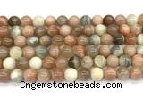 CMS2267 15 inches 8mm round rainbow moonstone beads wholesale