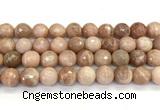 CMS2283 15 inches 12mm faceted round moonstone beads