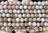 CMS2355 15 inches 6mm round moonstone beads wholesale