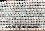 CMS2366 15 inches 4mm round white moonstone beads wholesale