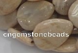 CMS30 15.5 inches 18*25mm flat teardrop moonstone gemstone beads