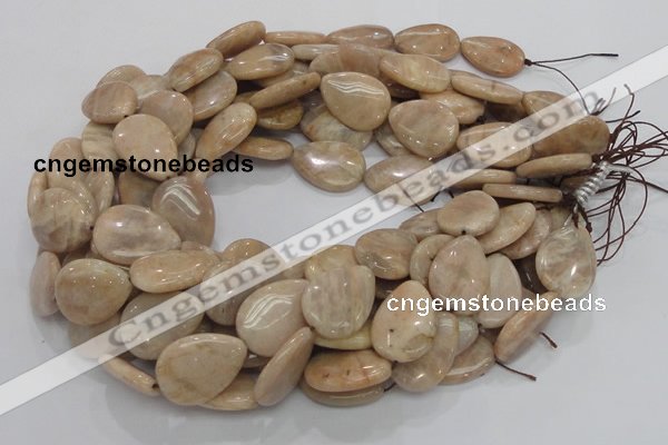 CMS30 15.5 inches 18*25mm flat teardrop moonstone gemstone beads