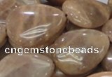 CMS31 15.5 inches 22*30mm flat teardrop moonstone gemstone beads