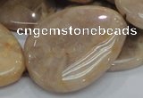 CMS32 15.5 inches 30*40mm flat teardrop moonstone gemstone beads