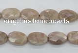 CMS34 15.5 inches 10*14mm faceted oval moonstone gemstone beads