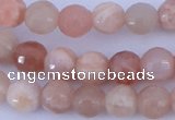 CMS351 15.5 inches 8mm faceted round natural pink moonstone beads