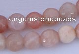 CMS352 15.5 inches 12mm faceted round natural pink moonstone beads