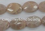 CMS36 15.5 inches 14*18mm faceted oval moonstone gemstone beads