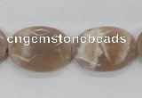 CMS37 15.5 inches 18*24mm faceted oval moonstone gemstone beads