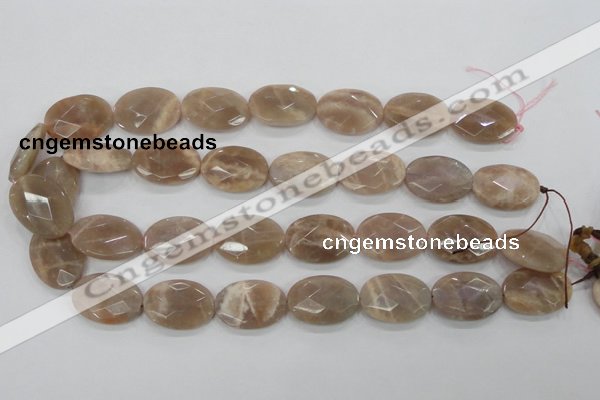 CMS37 15.5 inches 18*24mm faceted oval moonstone gemstone beads