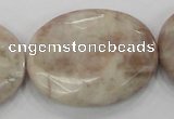 CMS39 15.5 inches 30*40mm faceted oval moonstone gemstone beads