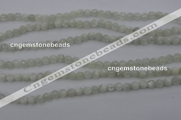 CMS452 15.5 inches 6mm faceted round white moonstone gemstone beads