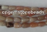 CMS514 15.5 inches 6*9mm teardrop moonstone beads wholesale