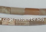 CMS516 15.5 inches 8*16mm tube moonstone beads wholesale