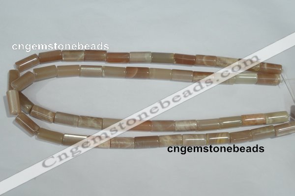 CMS516 15.5 inches 8*16mm tube moonstone beads wholesale