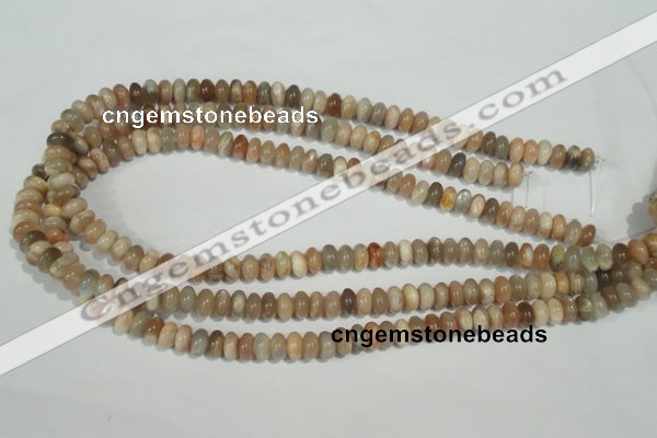 CMS518 15.5 inches 4*8mm rondelle moonstone beads wholesale