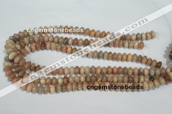 CMS519 15.5 inches 6*10mm rondelle moonstone beads wholesale