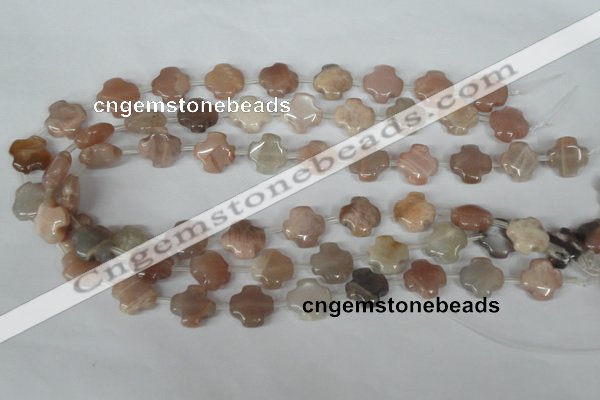 CMS535 15.5 inches 15*15mm cross moonstone beads wholesale