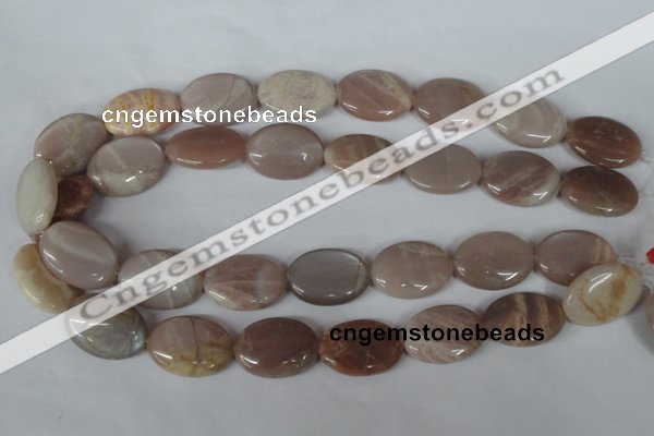 CMS540 15.5 inches 18*25mm oval moonstone beads wholesale