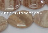 CMS56 15.5 inches 22*30mm faceted flat teardrop moonstone beads