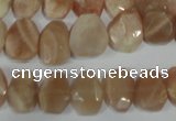 CMS561 15.5 inches 8*12mm faceted freefrom moonstone beads wholesale