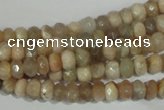 CMS563 15.5 inches 4*6mm faceted rondelle moonstone beads wholesale