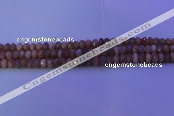 CMS564 15.5 inches 5*8mm faceted rondelle moonstone gemstone beads