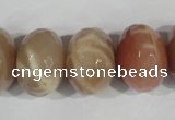 CMS568 15.5 inches 15*20mm faceted rondelle moonstone beads wholesale