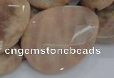 CMS57 15.5 inches 30*40mm faceted flat teardrop moonstone beads