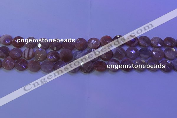 CMS589 15.5 inches 10mm faceted coin moonstone gemstone beads