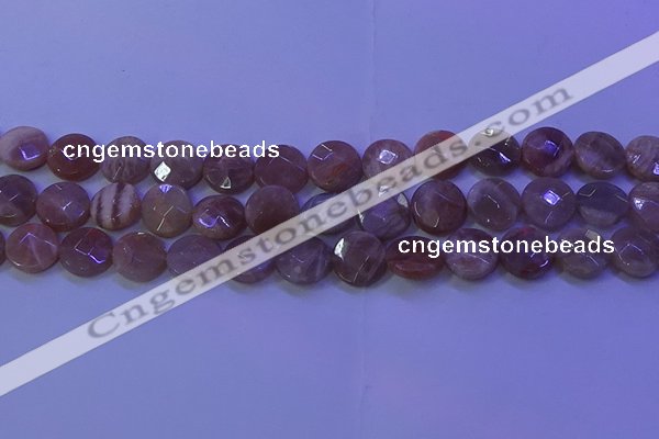 CMS591 15.5 inches 15mm faceted coin moonstone gemstone beads