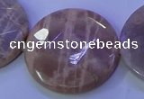 CMS595 15.5 inches 35mm faceted coin moonstone gemstone beads