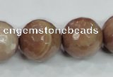 CMS65 15.5 inches 20mm faceted round moonstone gemstone beads