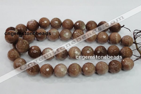 CMS65 15.5 inches 20mm faceted round moonstone gemstone beads