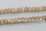 CMS66 15.5 inches 4*6mm faceted rondelle moonstone gemstone beads