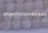 CMS662 15.5 inches 8mm faceted round white moonstone beads