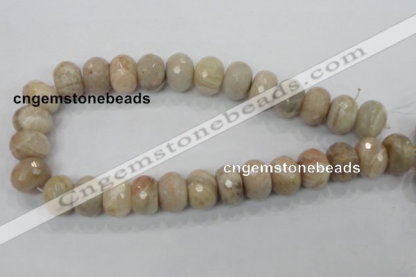 CMS69 15.5 inches 13*20mm faceted rondelle moonstone gemstone beads