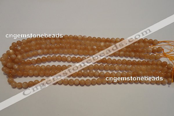 CMS701 15.5 inches 6mm round peach moonstone beads wholesale