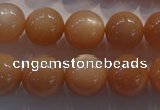 CMS735 15.5 inches 14mm round A grade natural peach moonstone beads