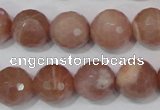 CMS767 15.5 inches 14mm faceted round natural moonstone beads