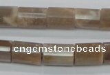 CMS77 15.5 inches 10*14mm faceted column moonstone gemstone beads