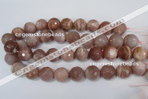 CMS770 15.5 inches 20mm faceted round natural moonstone beads