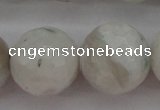 CMS805 15.5 inches 14mm faceted round white moonstone beads