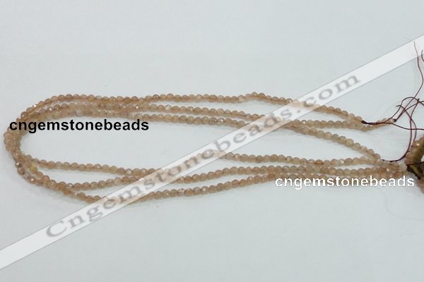 CMS81 15.5 inches 4mm faceted round moonstone gemstone beads